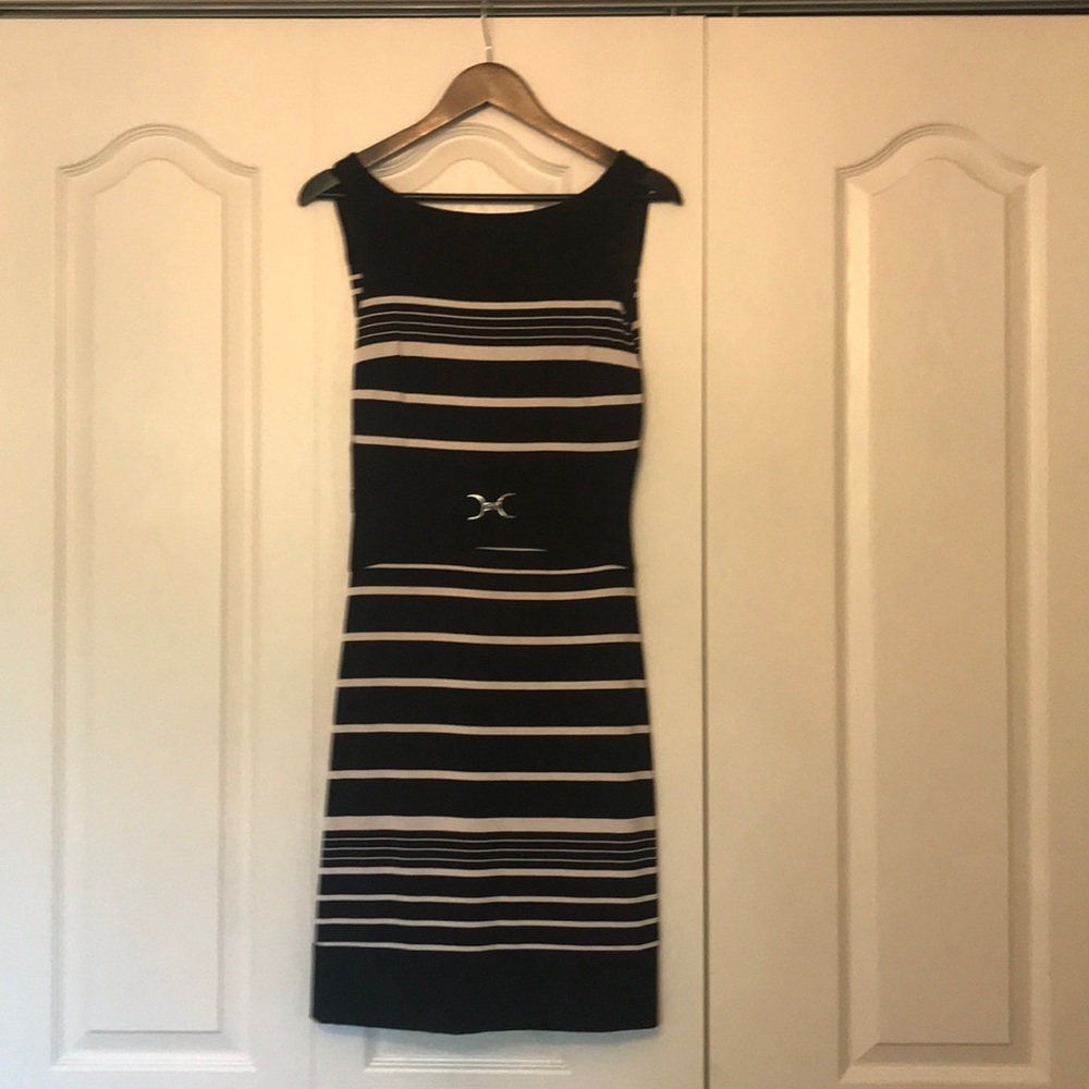 White house black market striped dress